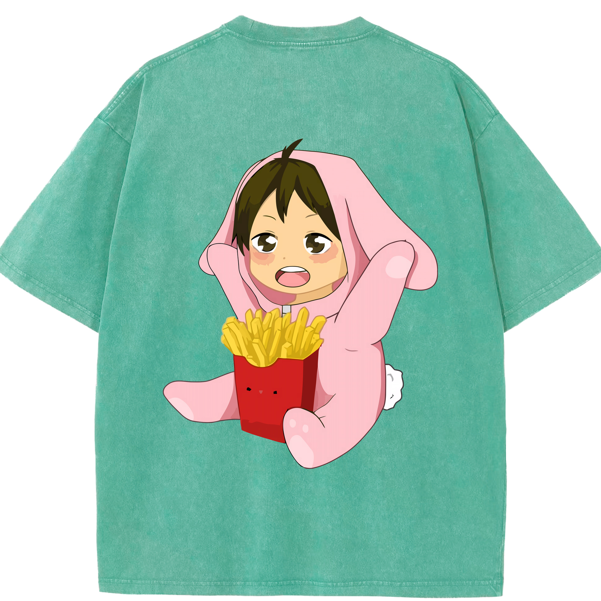 （画像用） ハイキュー!! Haikyu!! 綿100% ヴィンテージ風 半袖Tシャツ（背面プリント）
